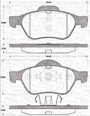 MAGNETI MARELLI 363702161242 Комплект тормозных колодок, дисковый тормоз