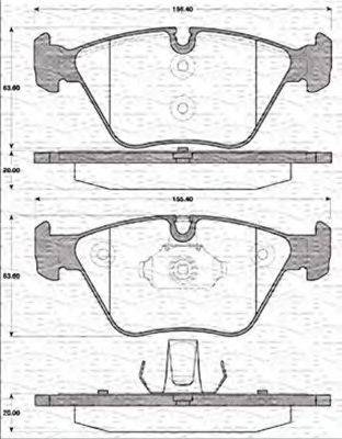 MAGNETI MARELLI 363702161243 Комплект тормозных колодок, дисковый тормоз