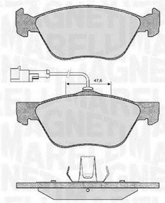 MAGNETI MARELLI 363916060101 Комплект тормозных колодок, дисковый тормоз