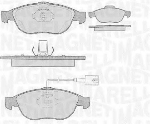 MAGNETI MARELLI 363916060108 Комплект тормозных колодок, дисковый тормоз