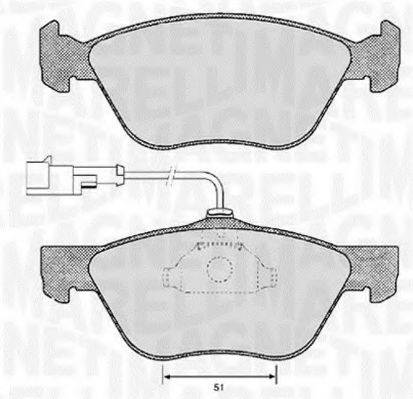 MAGNETI MARELLI 363916060118 Комплект тормозных колодок, дисковый тормоз