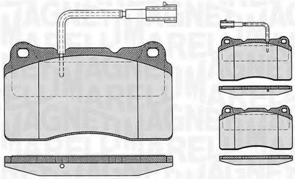 MAGNETI MARELLI 363916060121 Комплект тормозных колодок, дисковый тормоз