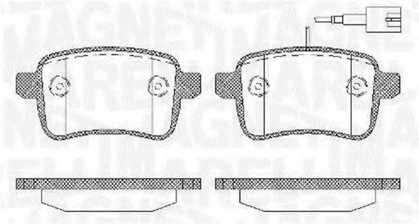 MAGNETI MARELLI 363916060129 Комплект тормозных колодок, дисковый тормоз