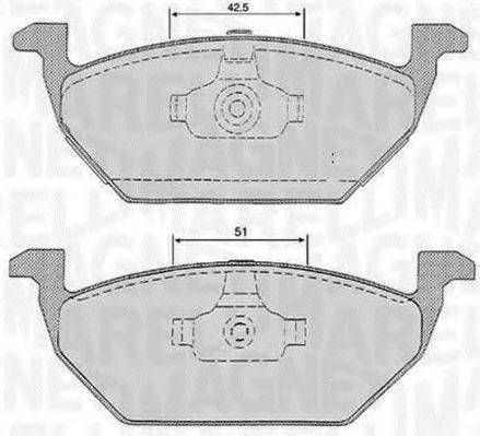 MAGNETI MARELLI 363916060134 Комплект тормозных колодок, дисковый тормоз