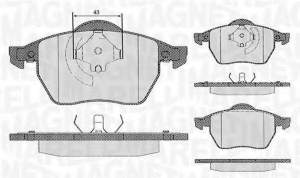 MAGNETI MARELLI 363916060137 Комплект тормозных колодок, дисковый тормоз