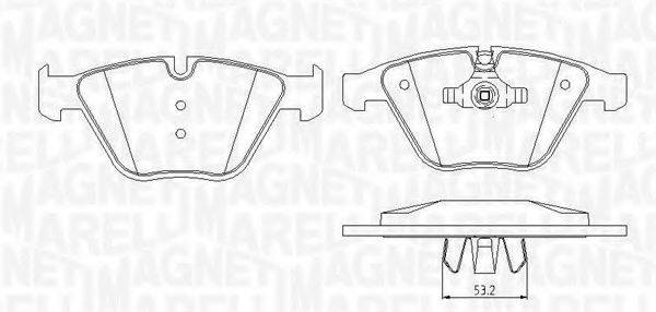 MAGNETI MARELLI 363916060150 Комплект тормозных колодок, дисковый тормоз