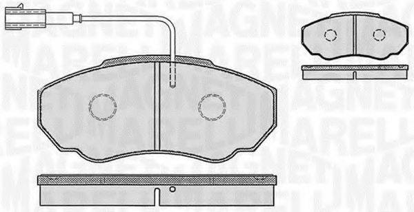 MAGNETI MARELLI 363916060186 Комплект тормозных колодок, дисковый тормоз