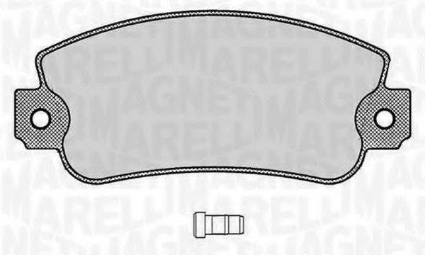 MAGNETI MARELLI 363916060212 Комплект тормозных колодок, дисковый тормоз