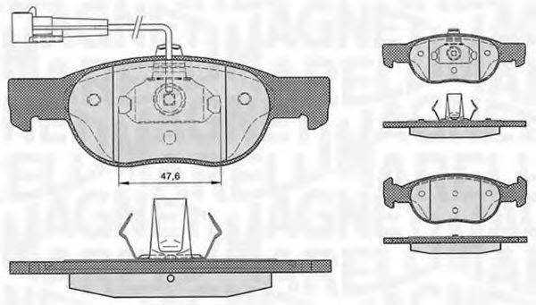 MAGNETI MARELLI 363916060222 Комплект тормозных колодок, дисковый тормоз