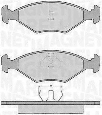 MAGNETI MARELLI 363916060229 Комплект тормозных колодок, дисковый тормоз