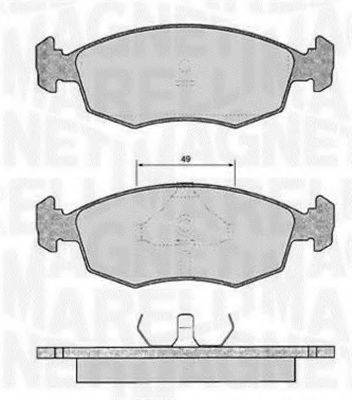 MAGNETI MARELLI 363916060249 Комплект тормозных колодок, дисковый тормоз