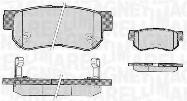 MAGNETI MARELLI 363916060278 Комплект тормозных колодок, дисковый тормоз