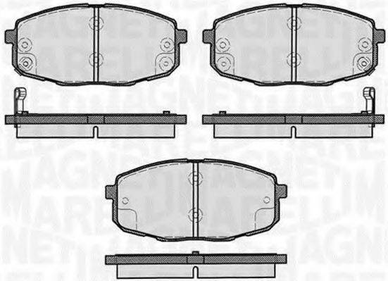 MAGNETI MARELLI 363916060281 Комплект тормозных колодок, дисковый тормоз