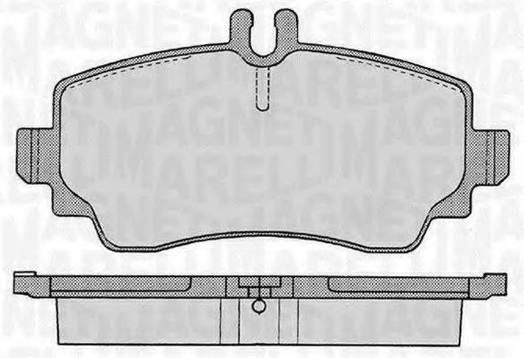 MAGNETI MARELLI 363916060301 Комплект тормозных колодок, дисковый тормоз