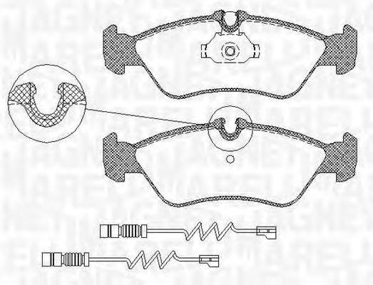 MAGNETI MARELLI 363916060323 Комплект тормозных колодок, дисковый тормоз