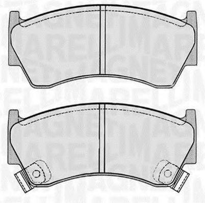 MAGNETI MARELLI 363916060343 Комплект тормозных колодок, дисковый тормоз