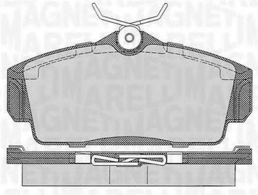 MAGNETI MARELLI 363916060344 Комплект тормозных колодок, дисковый тормоз