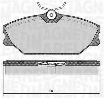 MAGNETI MARELLI 363916060377 Комплект тормозных колодок, дисковый тормоз