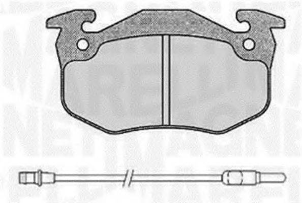 MAGNETI MARELLI 363916060378 Комплект тормозных колодок, дисковый тормоз