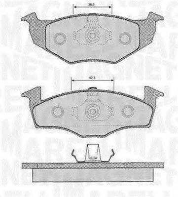 MAGNETI MARELLI 363916060390 Комплект тормозных колодок, дисковый тормоз