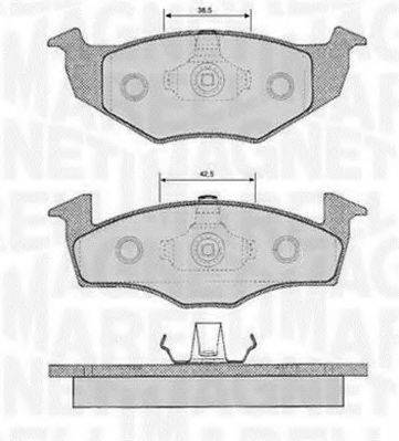 MAGNETI MARELLI 363916060391 Комплект тормозных колодок, дисковый тормоз