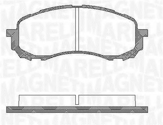 MAGNETI MARELLI 363916060400 Комплект тормозных колодок, дисковый тормоз