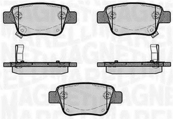 MAGNETI MARELLI 363916060403 Комплект тормозных колодок, дисковый тормоз