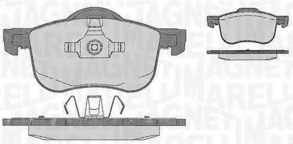 MAGNETI MARELLI 363916060422 Комплект тормозных колодок, дисковый тормоз