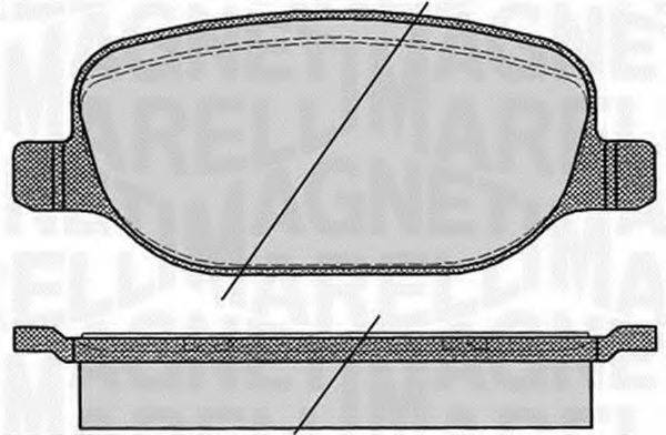 MAGNETI MARELLI 363916060425 Комплект тормозных колодок, дисковый тормоз