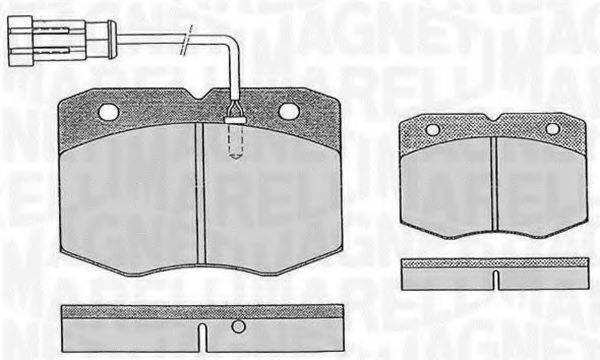 MAGNETI MARELLI 363916060476 Комплект тормозных колодок, дисковый тормоз