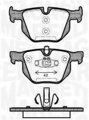 MAGNETI MARELLI 363916060486 Комплект тормозных колодок, дисковый тормоз