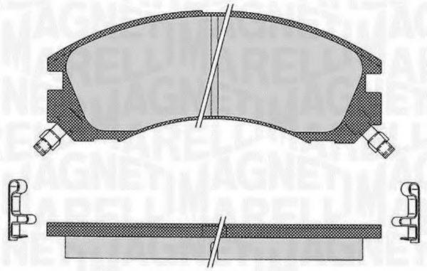 MAGNETI MARELLI 363916060496 Комплект тормозных колодок, дисковый тормоз