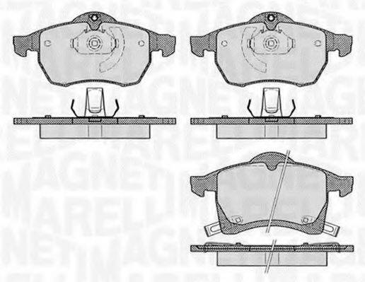 MAGNETI MARELLI 363916060523 Комплект тормозных колодок, дисковый тормоз