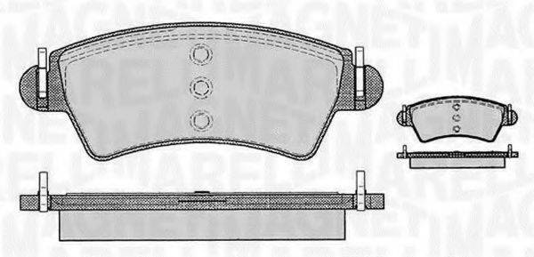 MAGNETI MARELLI 363916060538 Комплект тормозных колодок, дисковый тормоз