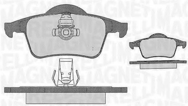 MAGNETI MARELLI 363916060543 Комплект тормозных колодок, дисковый тормоз