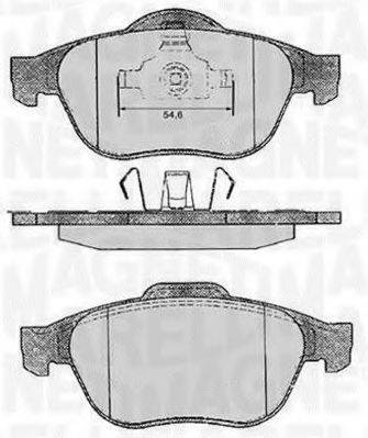 MAGNETI MARELLI 363916060571 Комплект тормозных колодок, дисковый тормоз