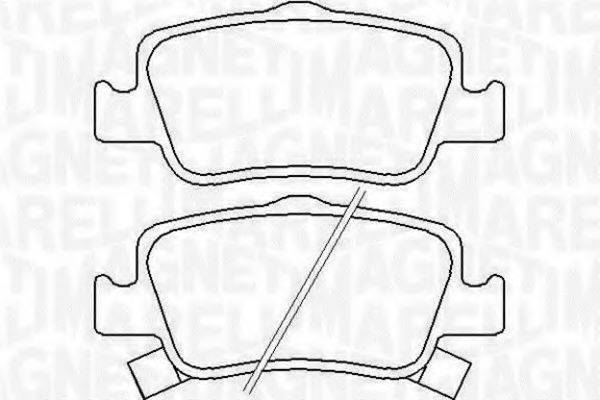 MAGNETI MARELLI 363916060666 Комплект тормозных колодок, дисковый тормоз