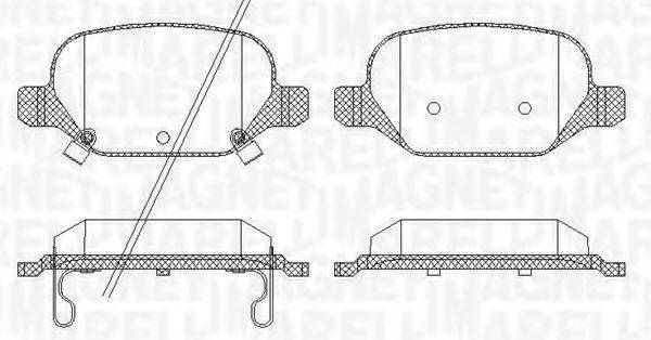 MAGNETI MARELLI 363916060689 Комплект тормозных колодок, дисковый тормоз