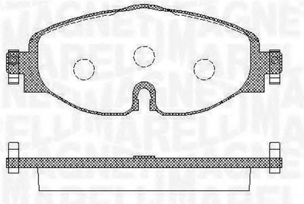 MAGNETI MARELLI 363916060716 Комплект тормозных колодок, дисковый тормоз