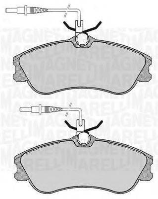 MAGNETI MARELLI 363916060786 Комплект тормозных колодок, дисковый тормоз