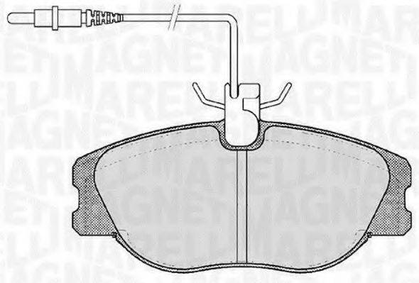 MAGNETI MARELLI 363916060787 Комплект тормозных колодок, дисковый тормоз