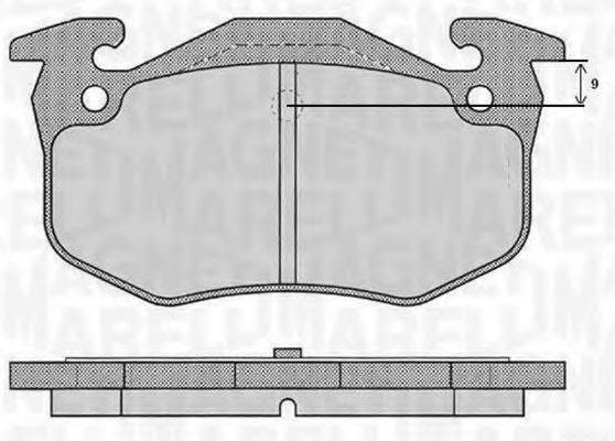 MAGNETI MARELLI 363916060790 Комплект тормозных колодок, дисковый тормоз