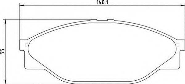 MAGNETI MARELLI 363700203012 Комплект тормозных колодок, дисковый тормоз