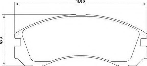 MAGNETI MARELLI 363700203025 Комплект тормозных колодок, дисковый тормоз