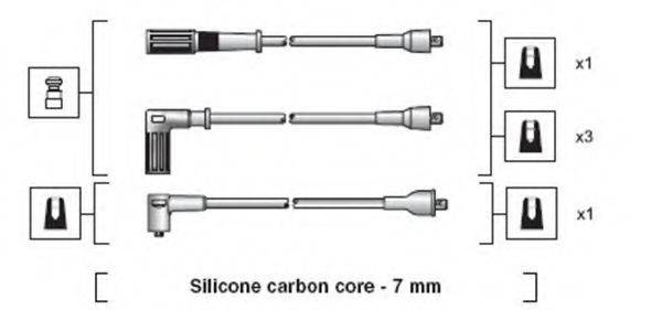 MAGNETI MARELLI 941318111120 Комплект проводов зажигания