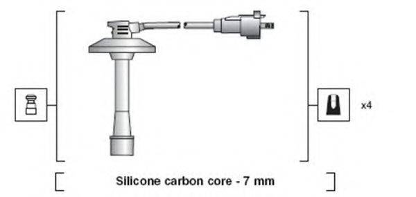 MAGNETI MARELLI 941318111190 Комплект проводов зажигания