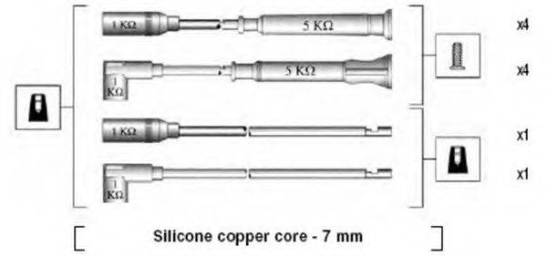MAGNETI MARELLI 941045160504 Комплект проводов зажигания