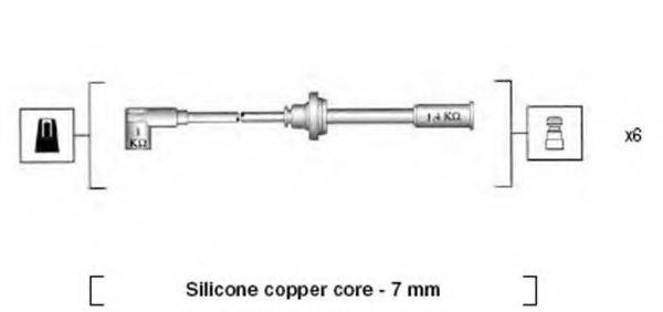 MAGNETI MARELLI 941045370522 Комплект проводов зажигания