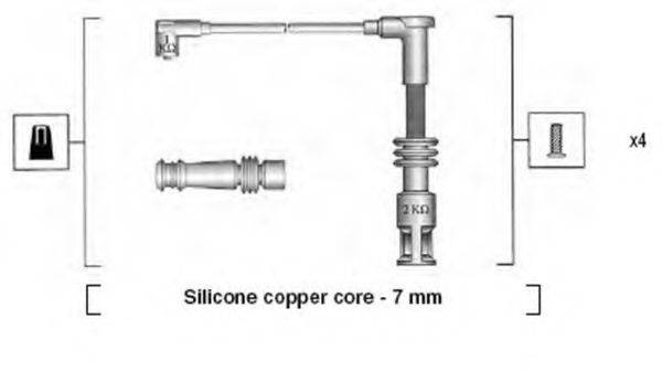 MAGNETI MARELLI 941045380523 Комплект проводов зажигания