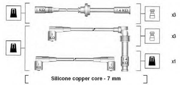 MAGNETI MARELLI 941045390524 Комплект проводов зажигания